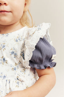 Baby white floral dress with lace