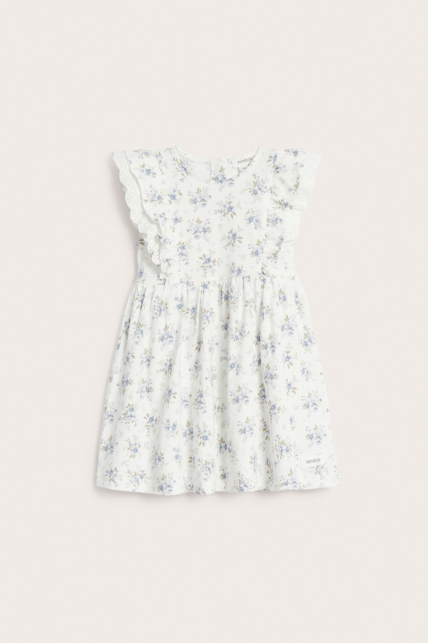 Baby white floral dress with lace