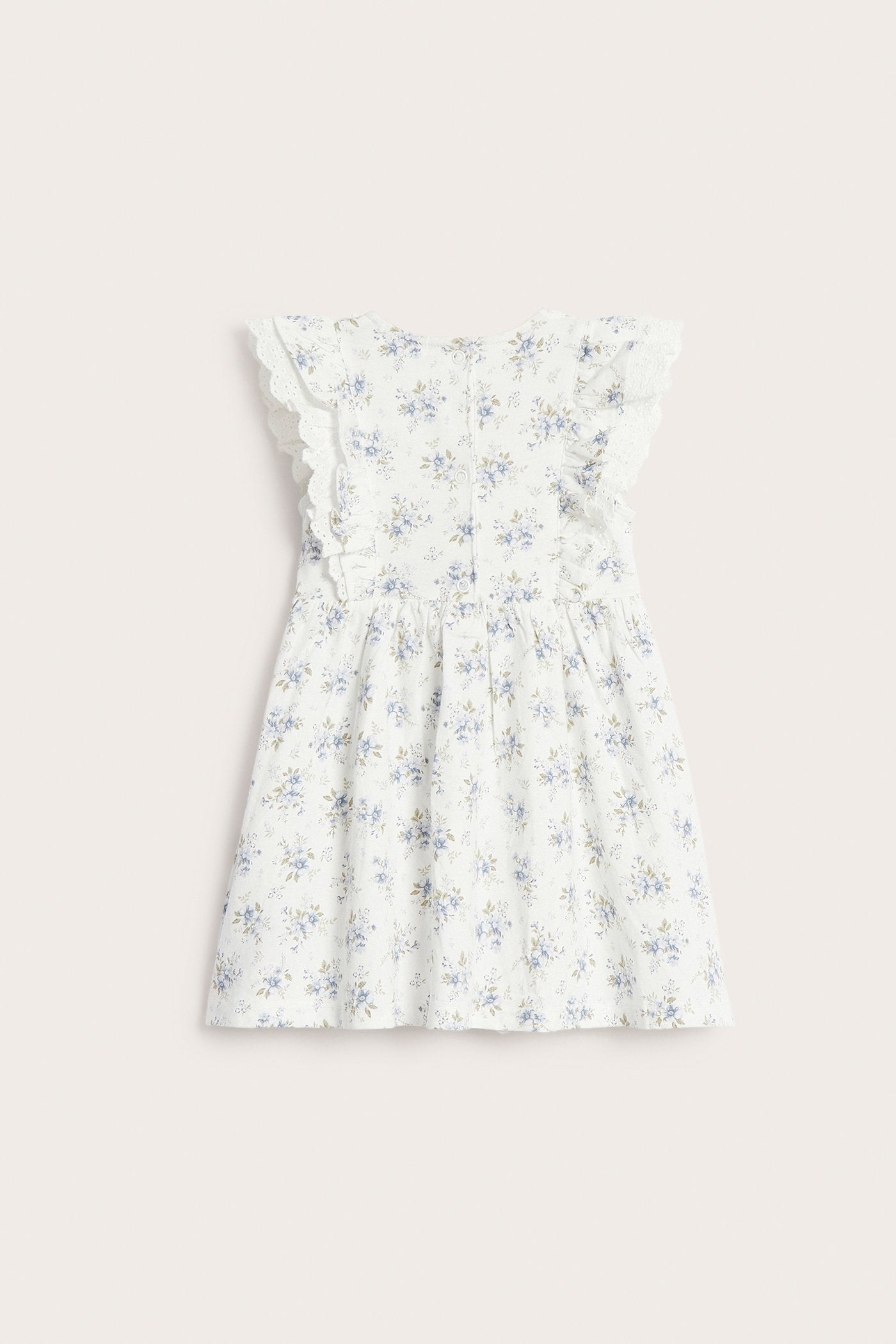 Baby white floral dress with lace