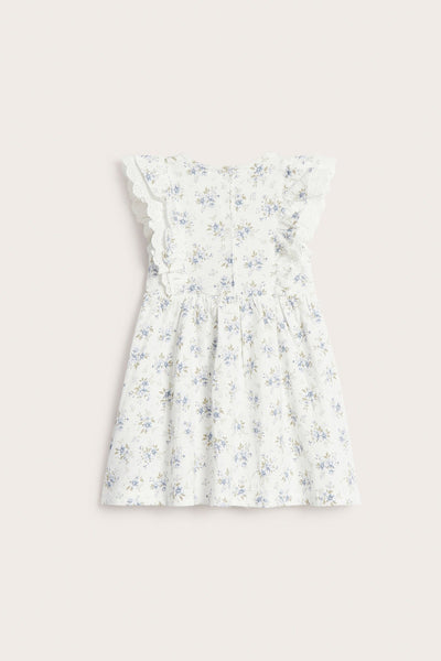 Baby white floral dress with lace