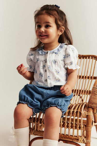 Baby floral short-sleeve bodysuit