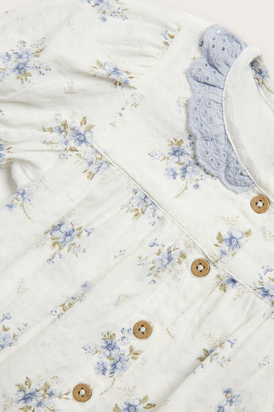 Baby floral short-sleeve bodysuit