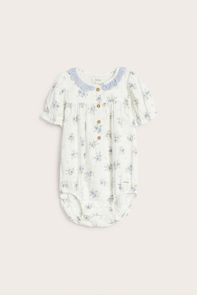 Baby floral short-sleeve bodysuit