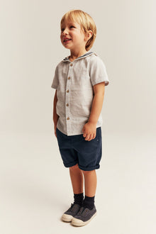 Kids blue shorts with pockets