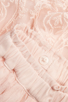 Baby & kids' pink embroidered mesh skirt