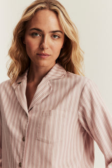 Women's pink striped pyjamas set