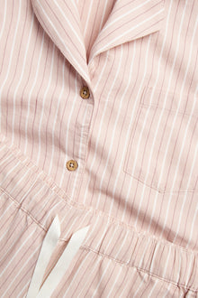 Women's pink striped pyjamas set