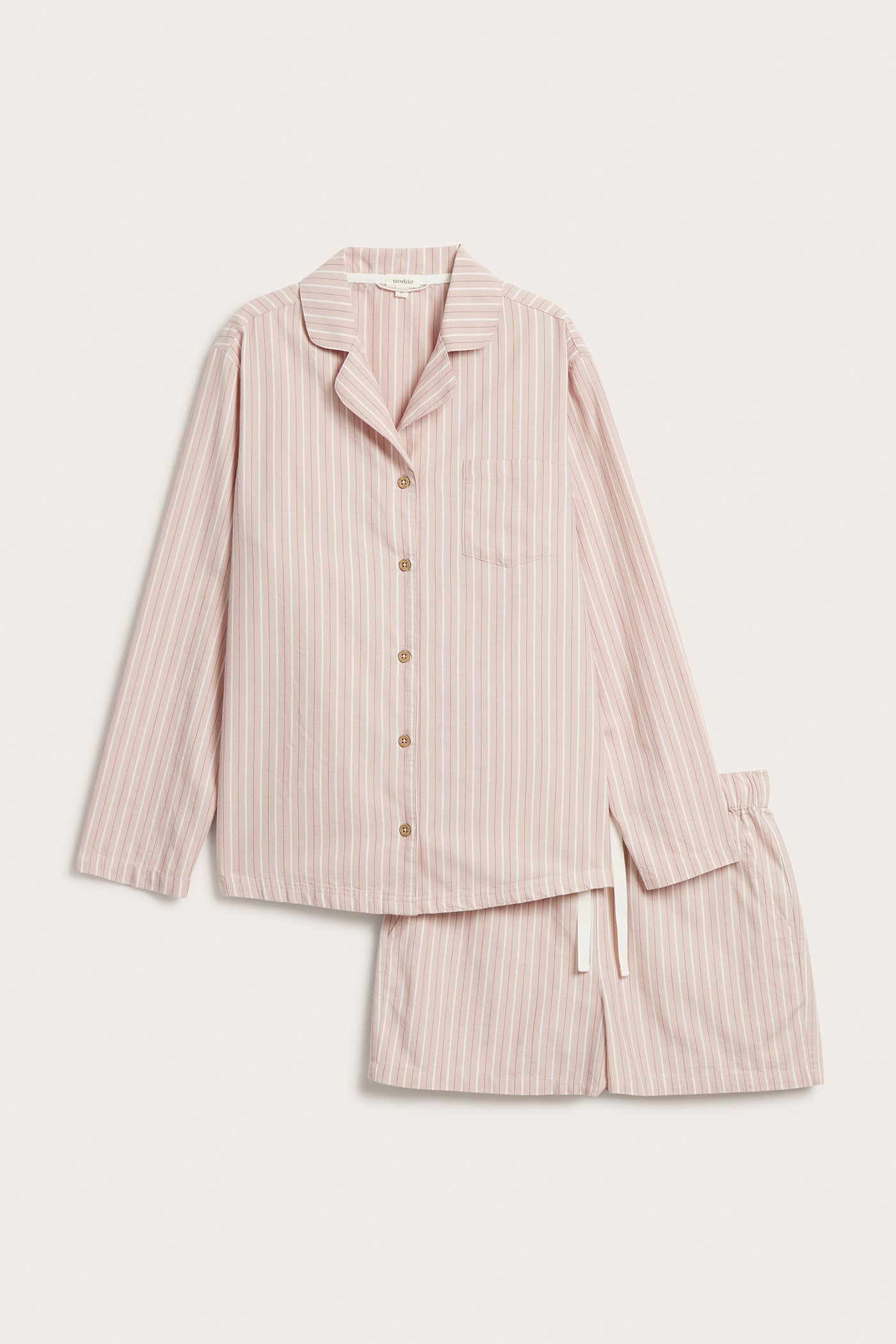 Women's pink striped pyjamas set