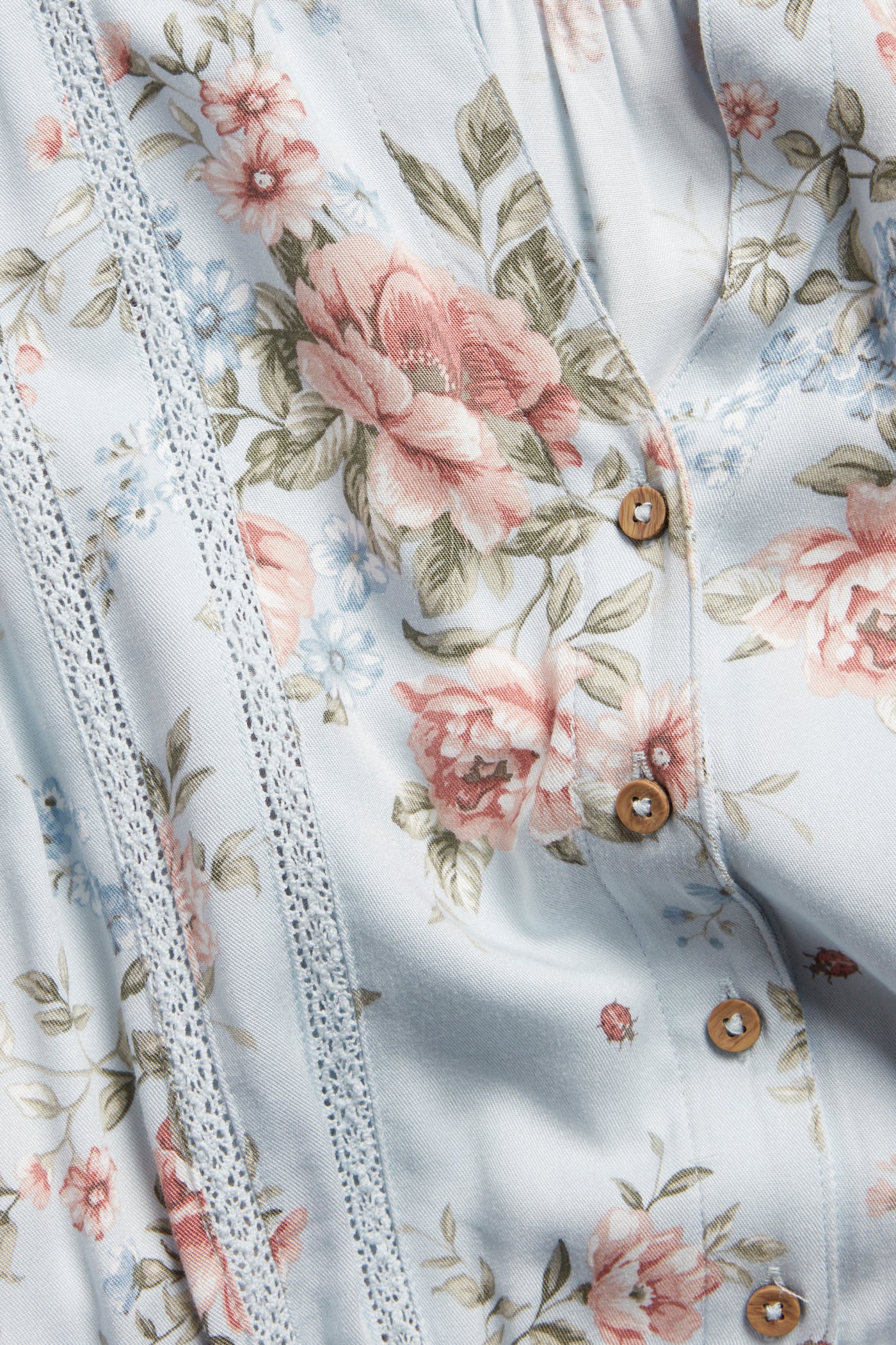 Women's blue floral viscose dress