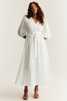 Women’s white embroidered dress