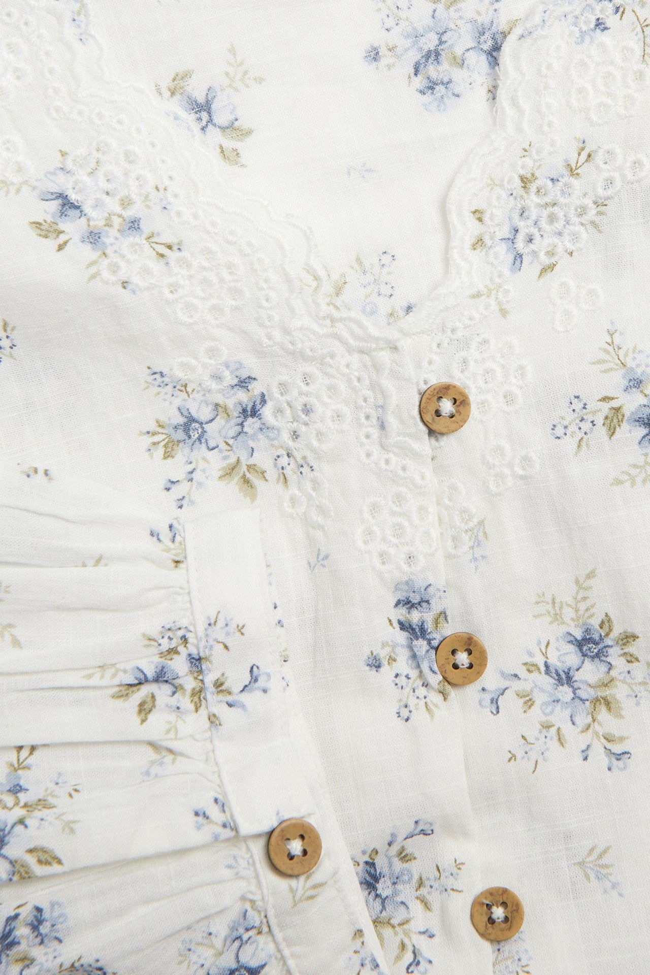 Women's white floral blouse