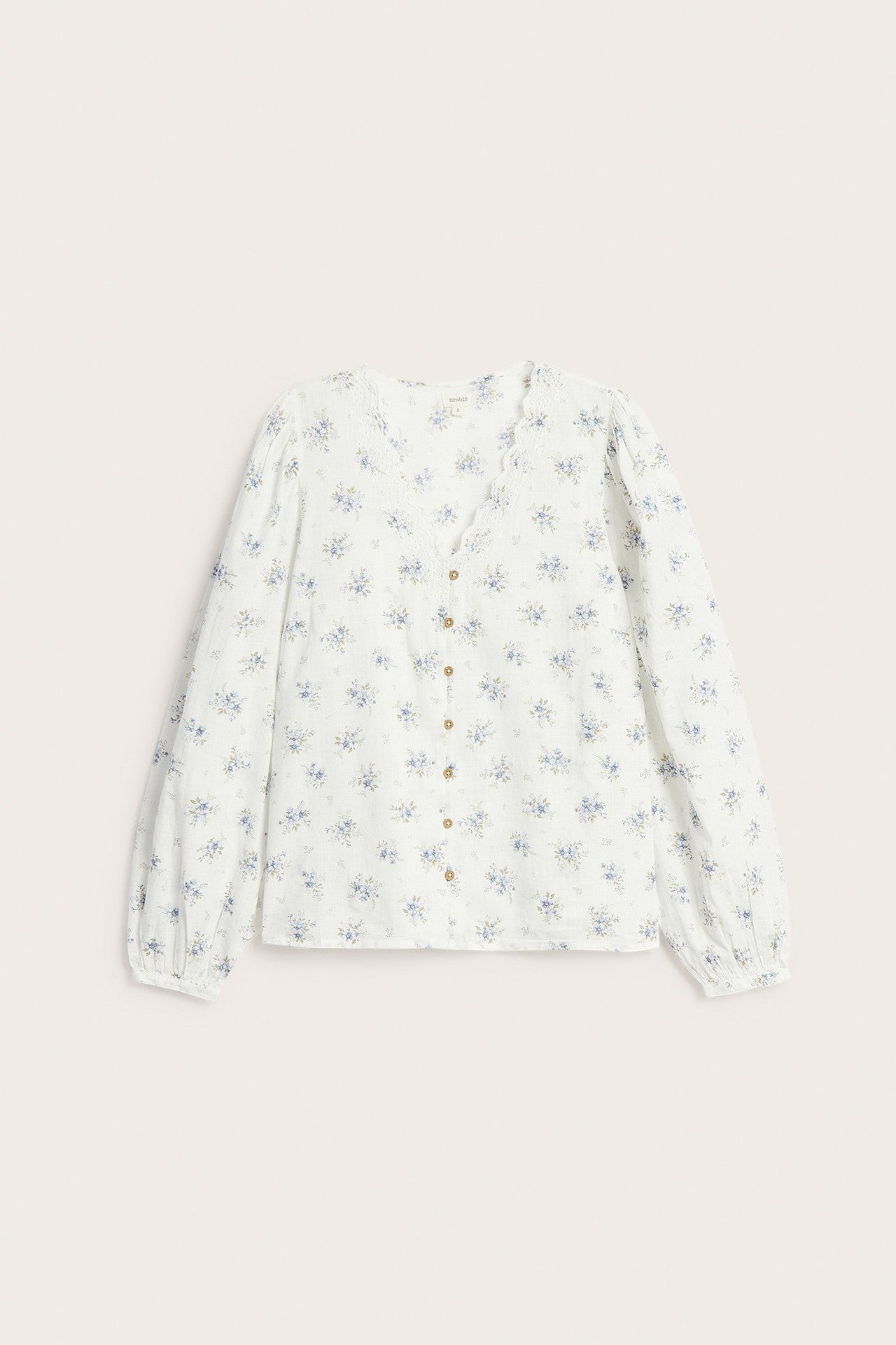 Women's white floral blouse