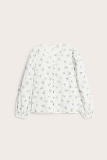 Women's white floral blouse