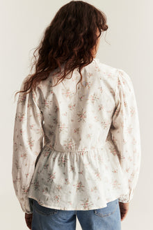 Women’s white floral blouse