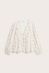 Women’s white floral blouse