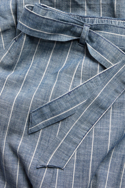 Women's blue striped skirt