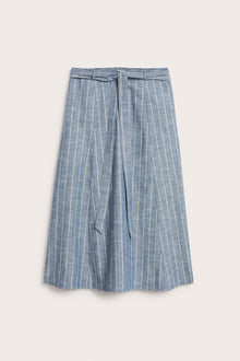 Women's blue striped skirt