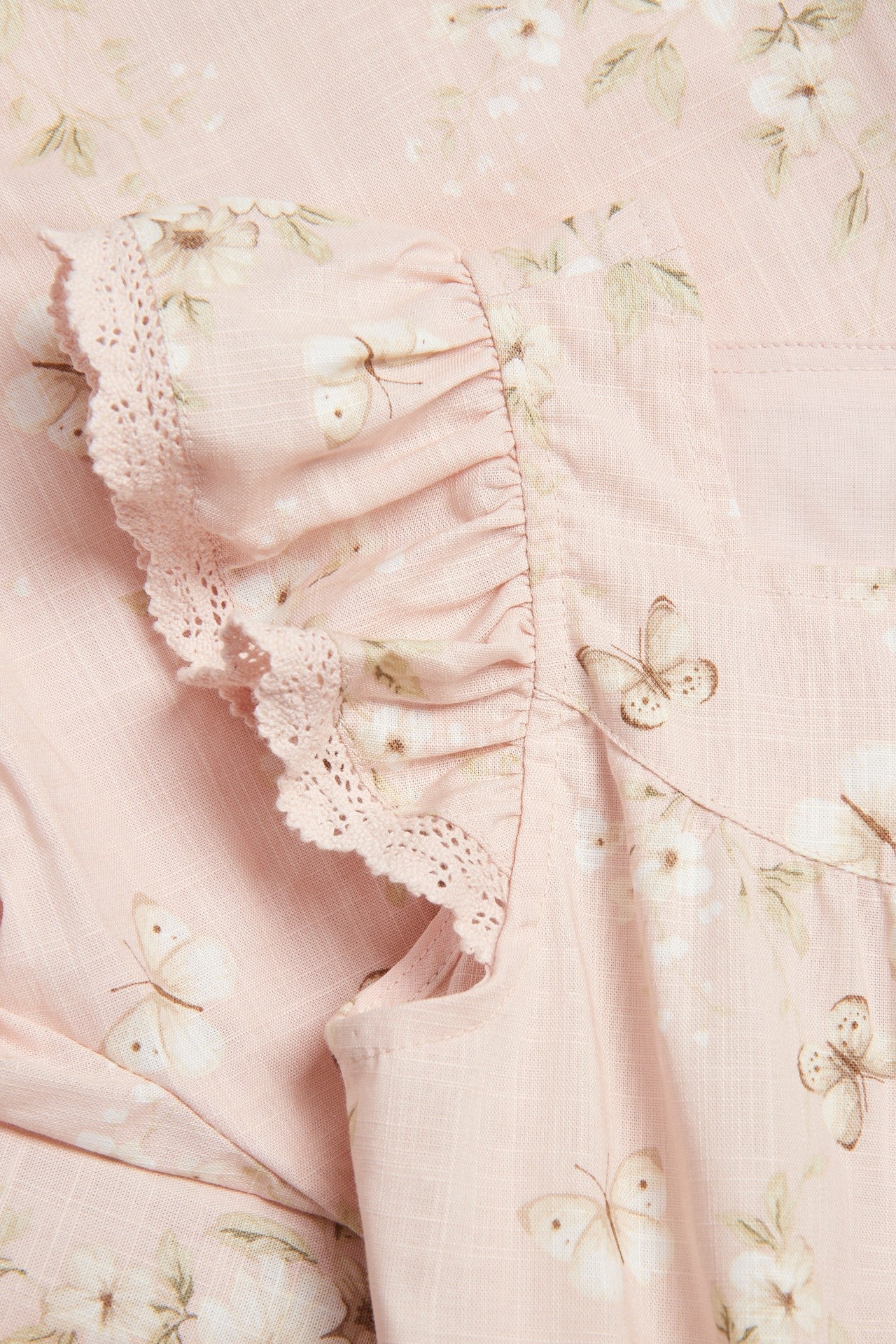 Kids floral jumpsuit with frill