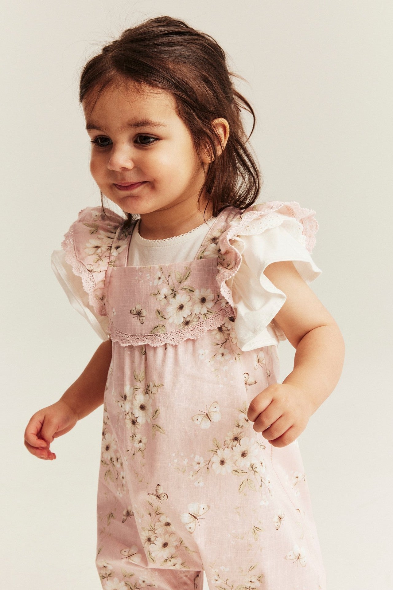 Baby butterfly floral jumpsuit