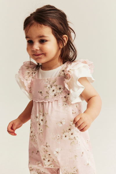 Baby butterfly floral jumpsuit