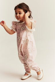 Baby butterfly floral jumpsuit