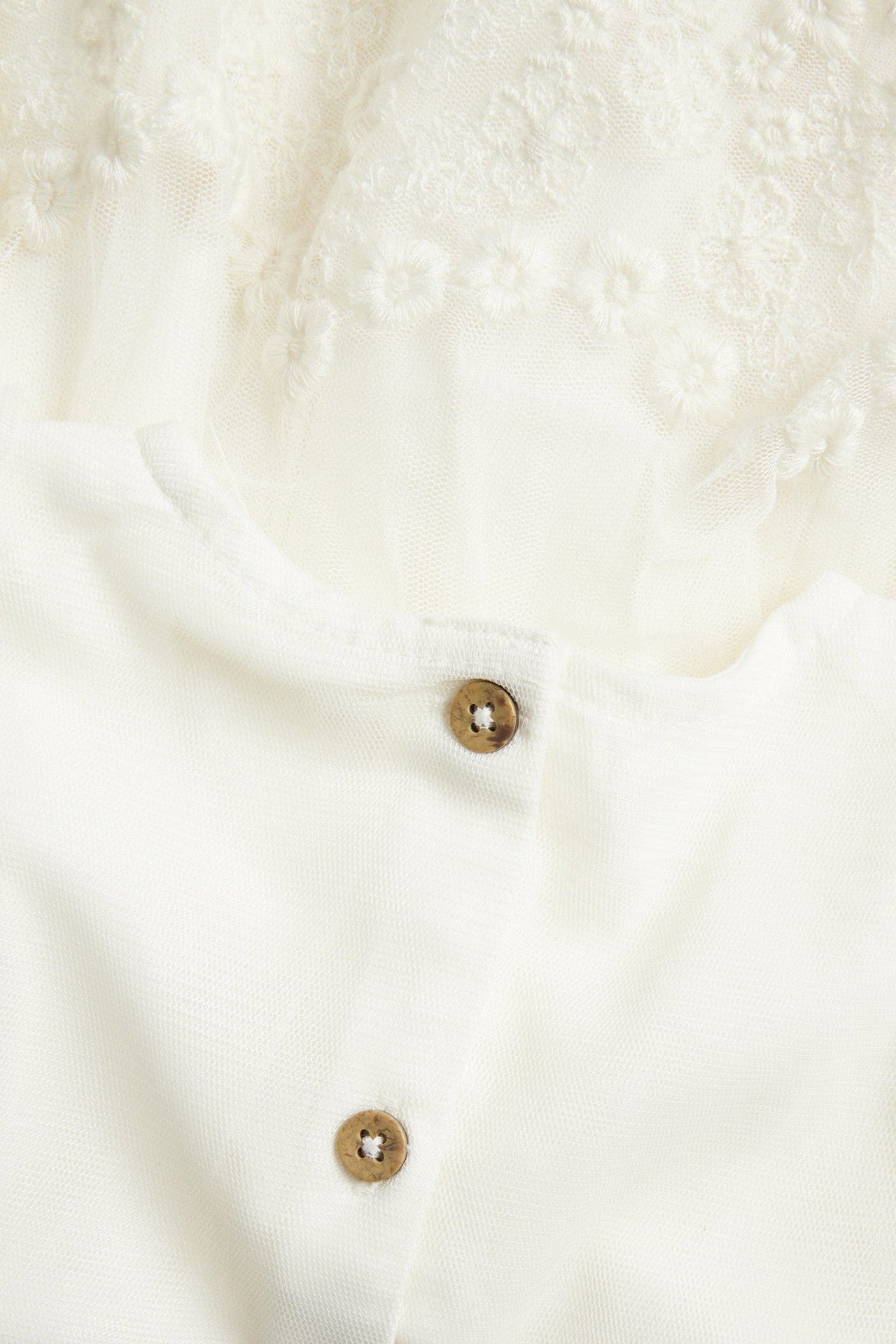 Baby & Kids white mesh dress with embroidery