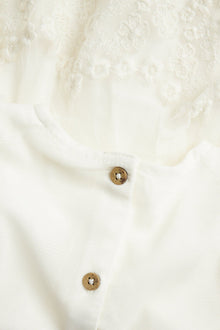 Baby & Kids white mesh dress with embroidery