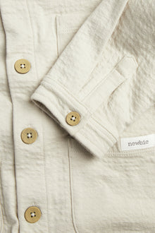 Kids beige overshirt with collar