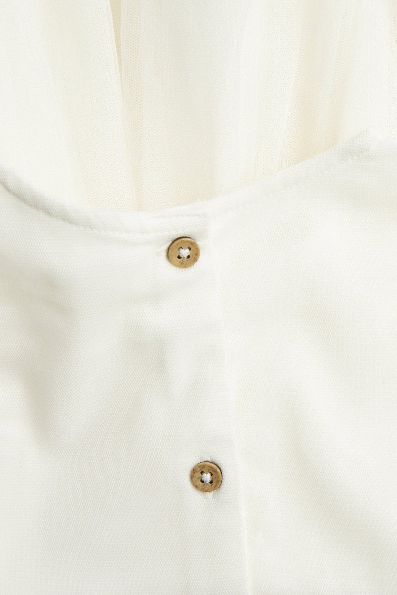 Kids white mesh dress with embroidery