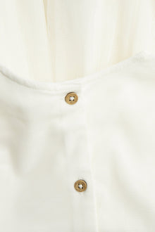 Kids white mesh dress with embroidery