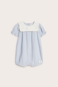 Baby playsuit with sailor collar