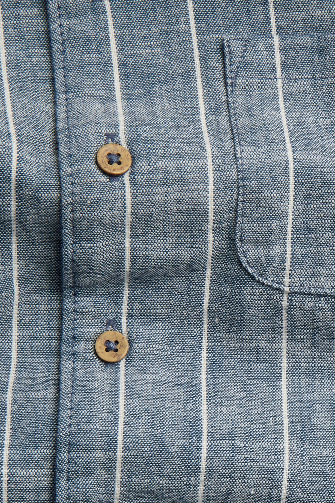 Kids blue striped woven shirt