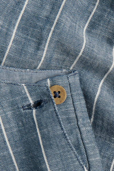 Baby blue striped woven dungarees