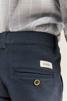 Kids blue trousers with button fastening