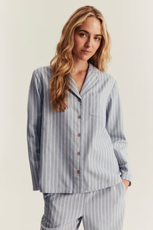 Women's blue striped pyjamas set
