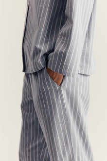 Women's blue striped pyjamas set