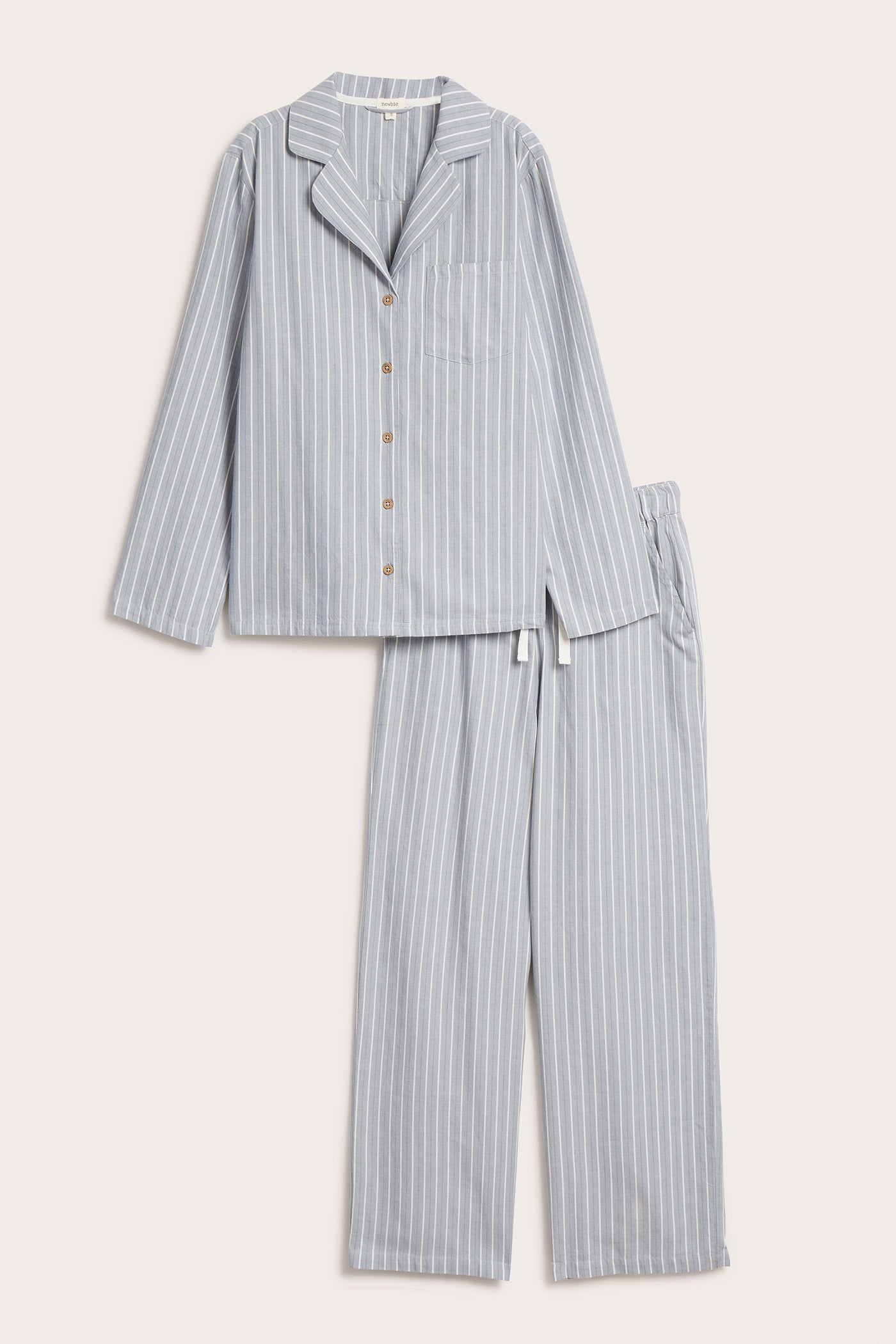 Women's blue striped pyjamas set