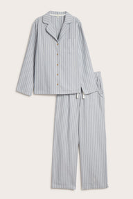 Women's blue striped pyjamas set