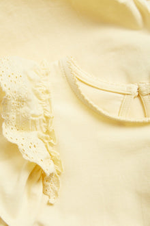 Baby yellow bodysuit with frills