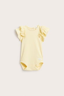 Baby yellow bodysuit with frills