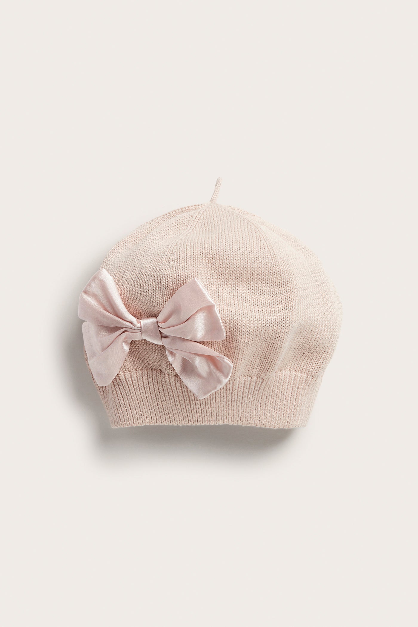 Baby & kids pink beret with bow