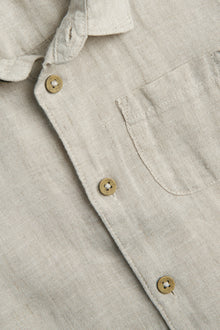 Baby beige linen shirt with collar