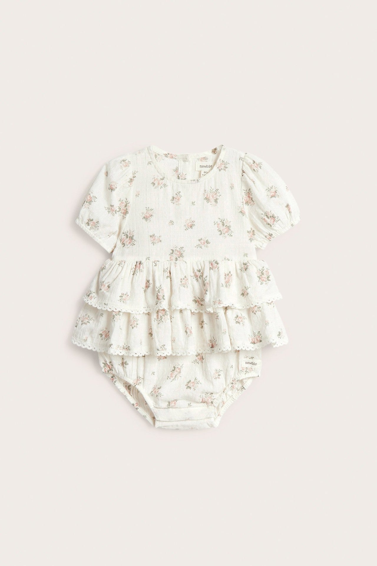 Baby floral romper with frill