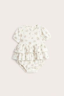 Baby floral romper with frill