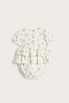 Baby floral romper with frill