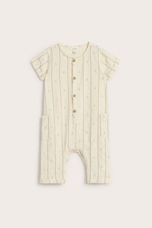 Baby short-sleeved jumpsuit with sailboats