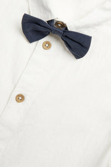 Kids white shirt with collar and bow tie