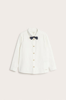 Kids white shirt with collar and bow tie