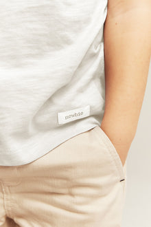 Baby & kids’ white T-shirt in slub jersey with pocket