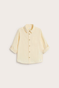 Kids yellow woven shirt with collar